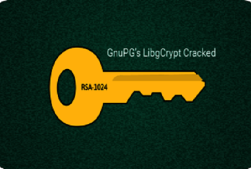 شکستن الگوریتم رمزنگاری RSA با طول کلید ۱۰۲۴ بیت، در کتابخانه‌ی رمزنگاریِ GnuPG