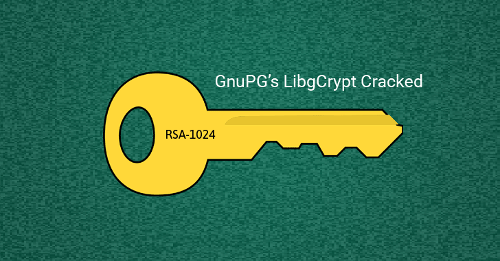 شکستن الگوریتم رمزنگاری RSA با طول کلید ۱۰۲۴ بیت، در کتابخانه‌ی رمزنگاریِ GnuPG