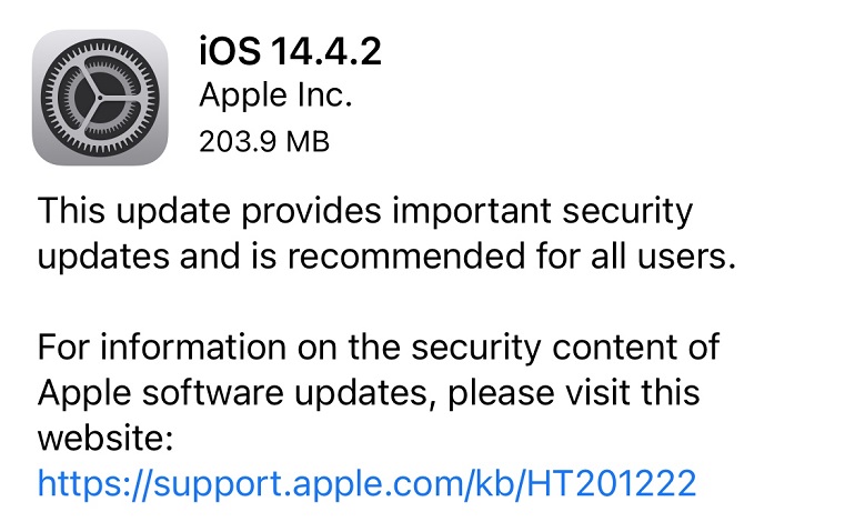 موبایل و تبلت انتشار آپدیت iOS ۱۴.۴.۲ و watchOS ۷۳۳ با هدف رفع باگ امنیتی