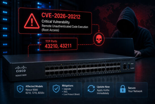 آسیب‌پذیری بحرانی سوئیچ‌های Cisco Nexus امکان اجرای کد با دسترسی root را می‌دهد